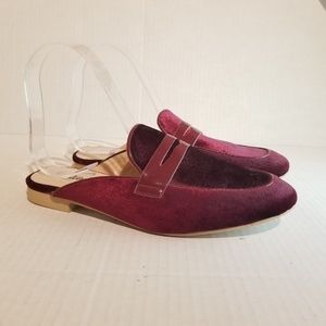 Hot Kiss Cranberry Red Rounded Mules Size 6